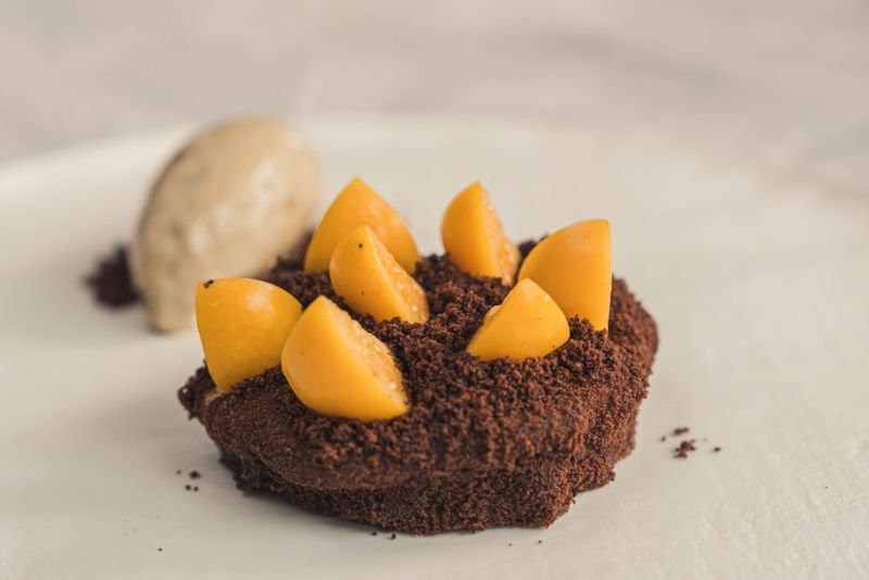 Kaffee-Zitronen-Schokoladentarte mit Kaffeeeis