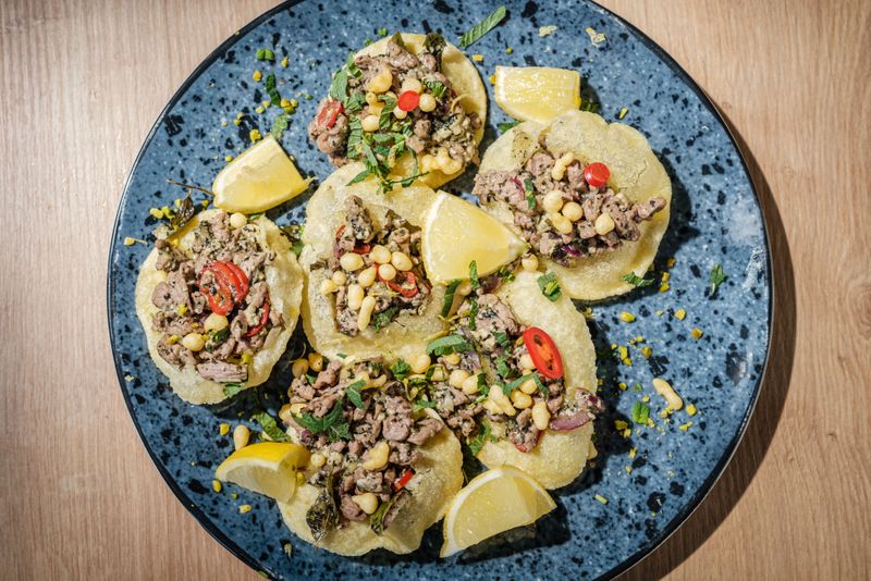 Puri mit Lamm