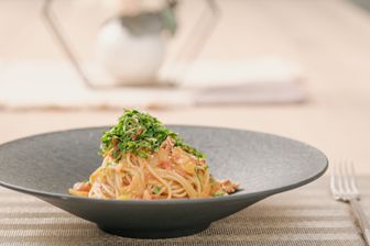 Spaghetti mit Miso und Tahina