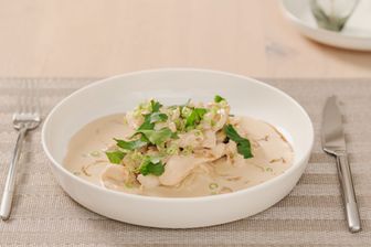 Hühner-Geschnetzeltes mit Miso und Pilzen