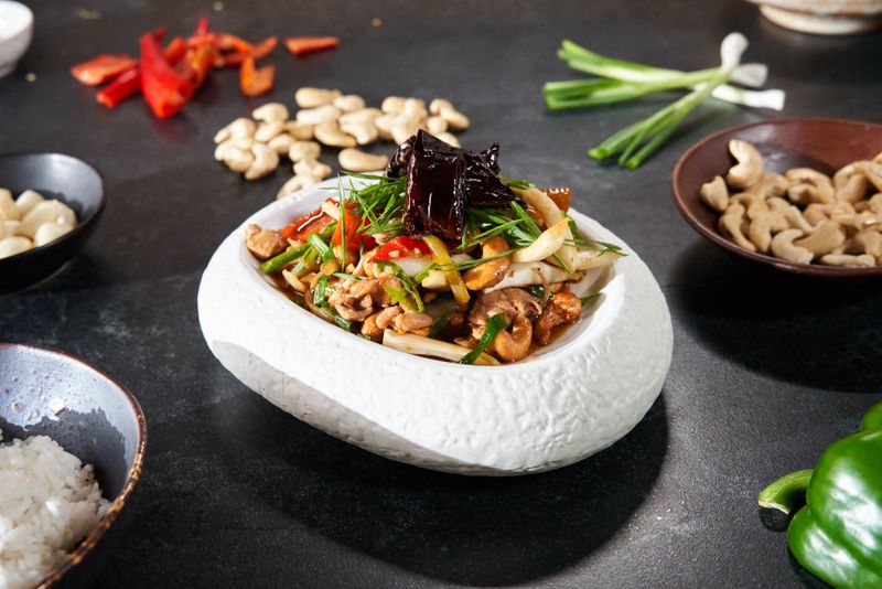 Huhn-Cashewnuss Stir Fry